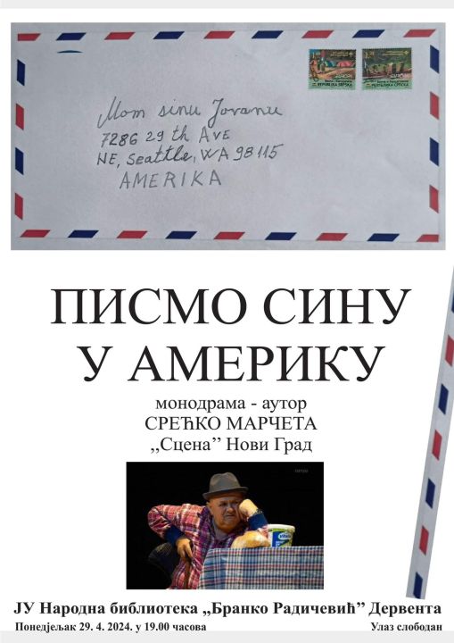 pismo sinu u ameriku